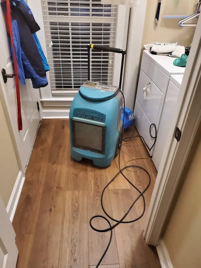 Commercial dehumidifier deployed for Flood Damage Cleanup in Marlboro
